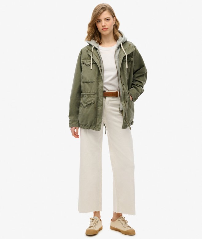 Superdry Jersey Hooded Military Jacket