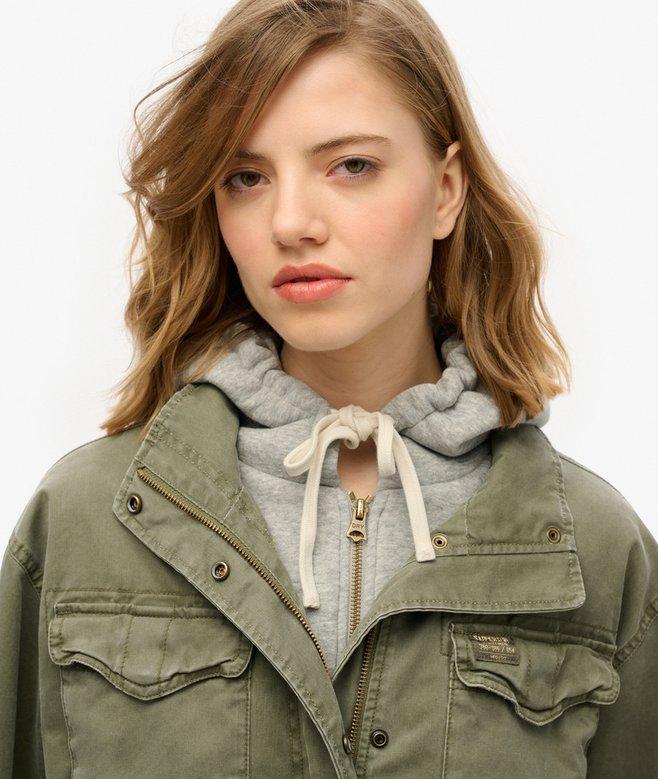 Superdry Jersey Hooded Military Jacket