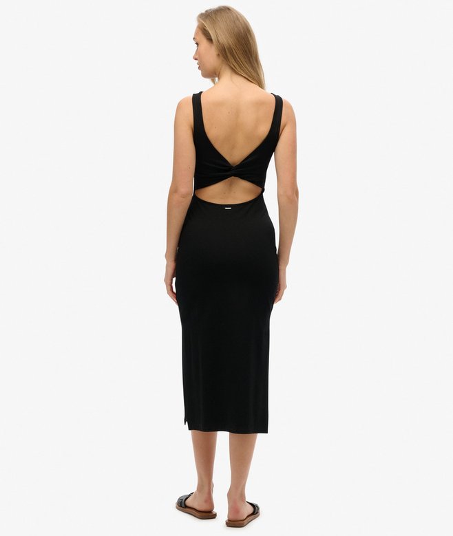 Superdry Jersey Twist Back Midi Dress