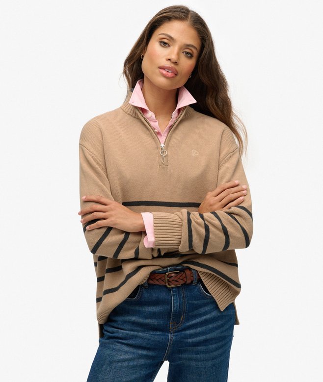 superdry Knitted Half Zip Jumper