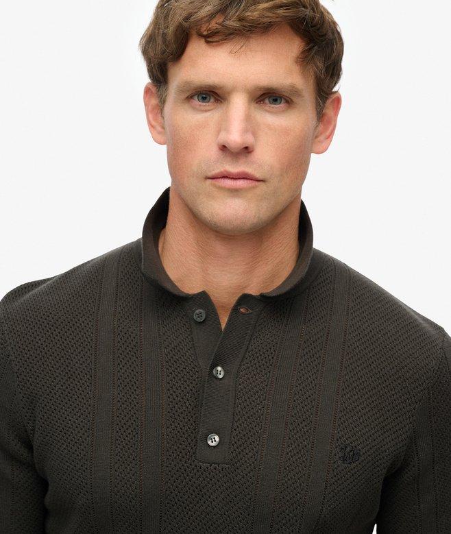 Superdry Knitted Texture Short Sleeve Polo Shirt