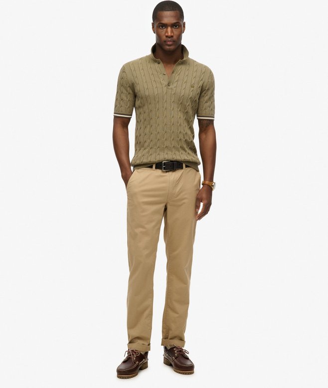 Superdry Knitted Texture Short Sleeve Polo Shirt