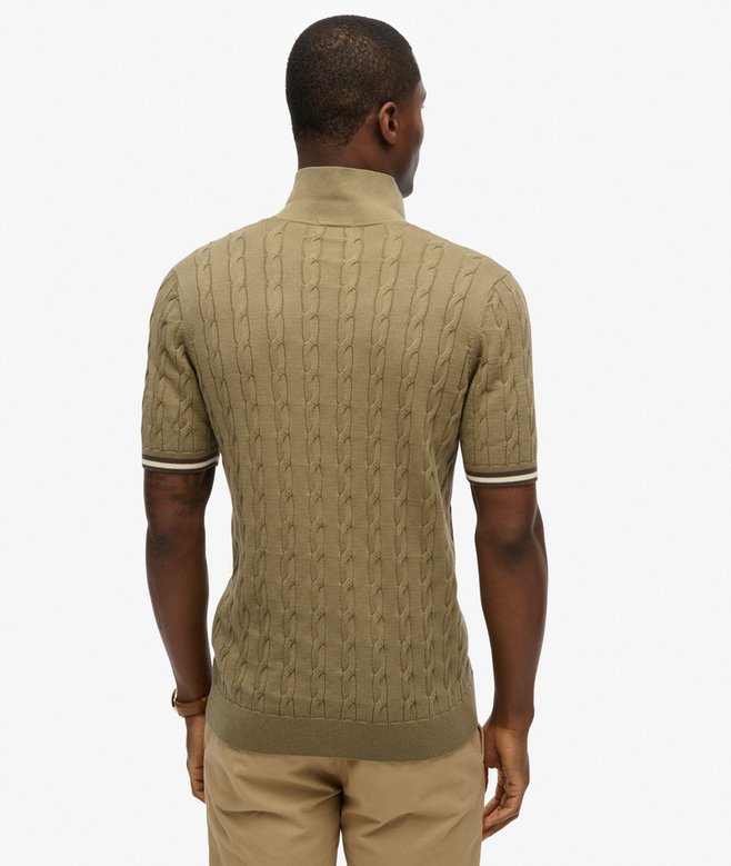 Superdry Knitted Texture Short Sleeve Polo Shirt