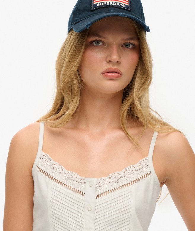 Superdry Lace Button Through Cami Top