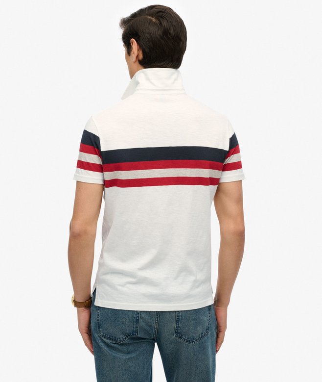 Superdry Lightweight Stripe Jersey Polo Top