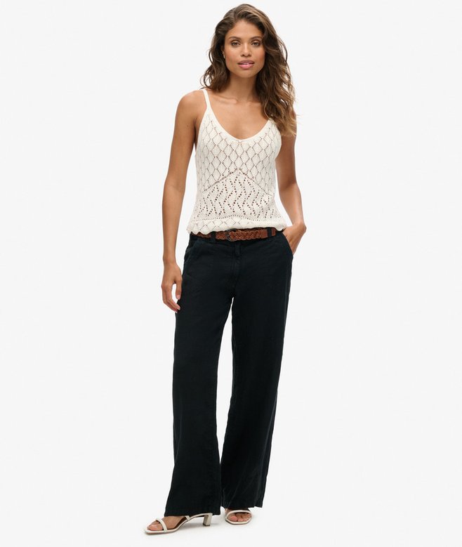 superdry Linen Low Rise Pants