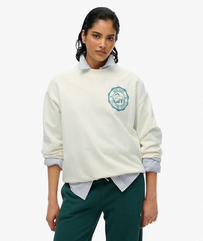 superdry Lo-Fi Outdoor Mono Loose Crew Sweatshirt