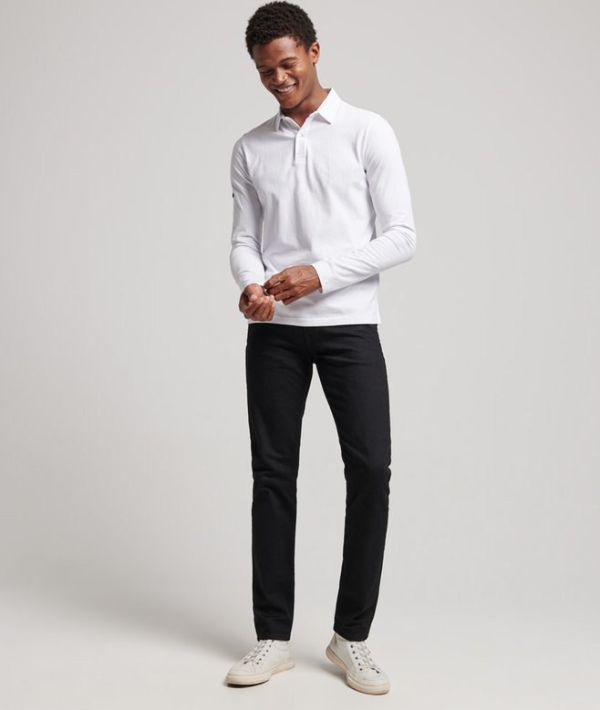 Superdry Long Sleeve Jersey Polo Shirt