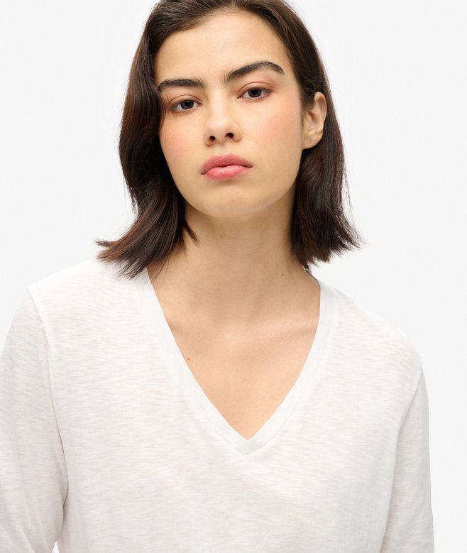Superdry Long Sleeve Jersey V-Neck Top