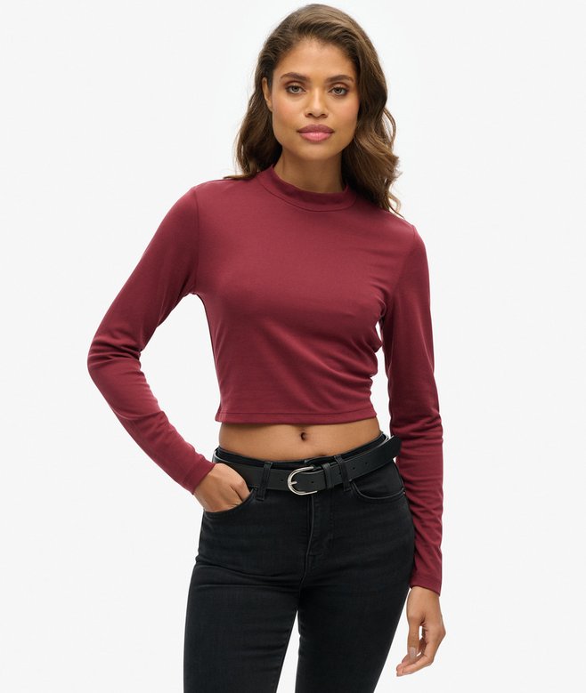 superdry Long Sleeve Open Back Top