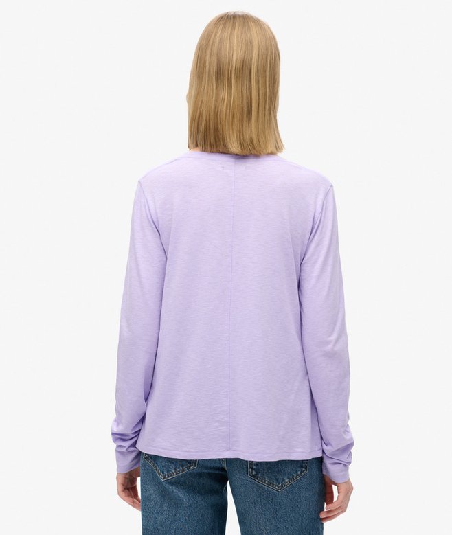Superdry Long Sleeve V Neck Jersey Top