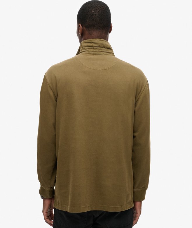 Superdry Long Sleeved Contrast Stitch Rugby Shirt