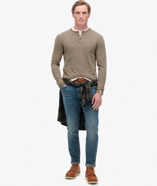 Superdry Long Sleeved Jersey Grandad Top