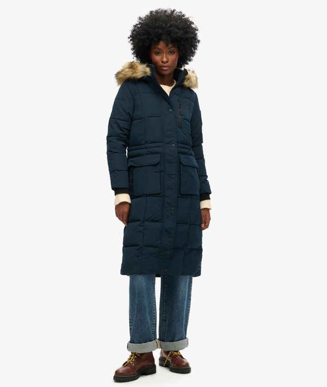 Superdry Longline Faux Fur Everest Coat
