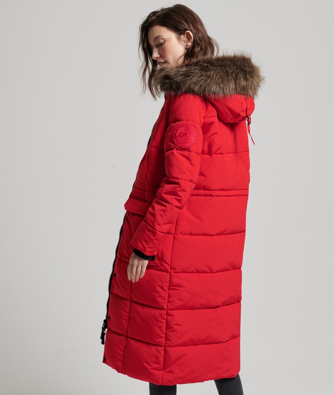 Superdry Longline Faux Fur Everest Coat