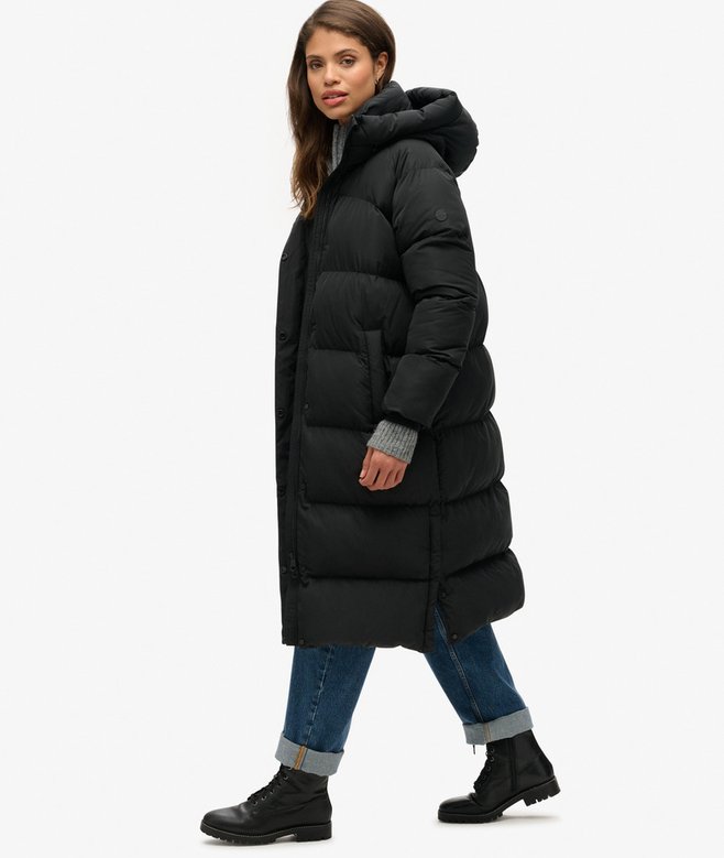 Superdry Longline Hooded Puffer Coat