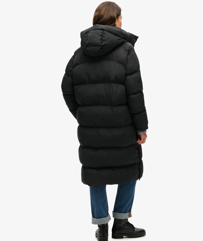 Superdry Longline Hooded Puffer Coat