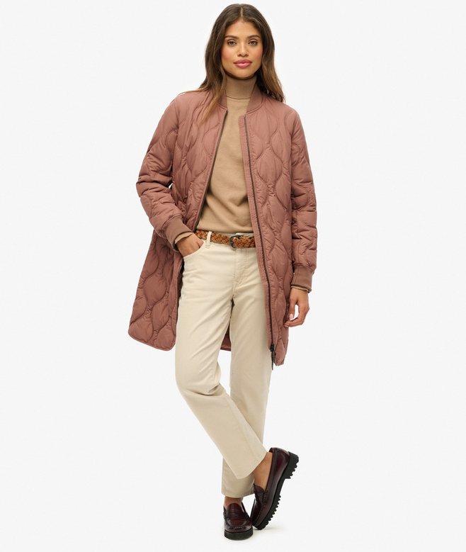 Superdry Longline Quilted Liner Jacket