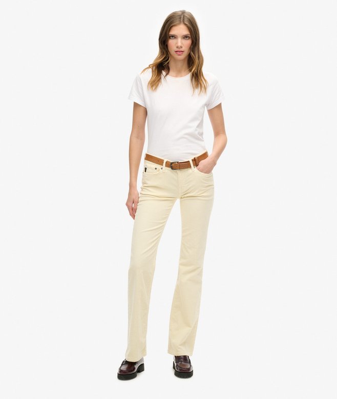 superdry Low Rise Cord Flare Jeans