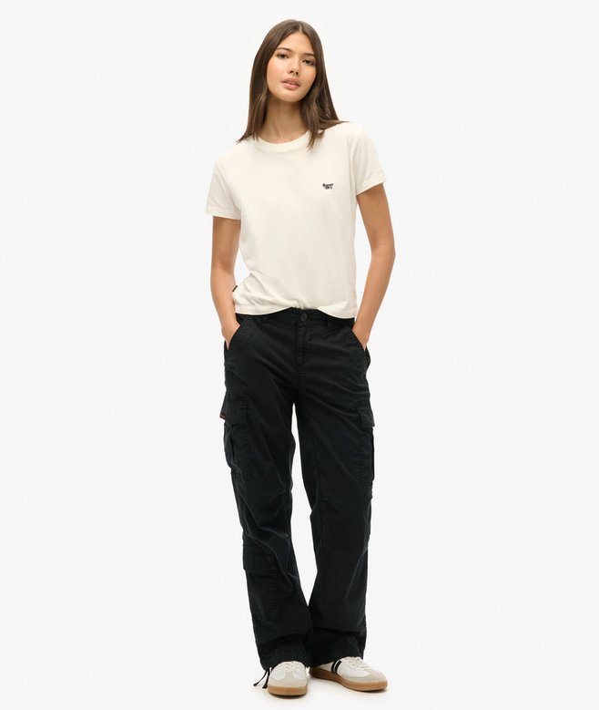 superdry Low Rise Straight Cargo Pants