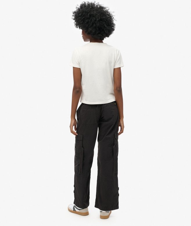 Superdry Low Rise Wide Leg Cargo Pants