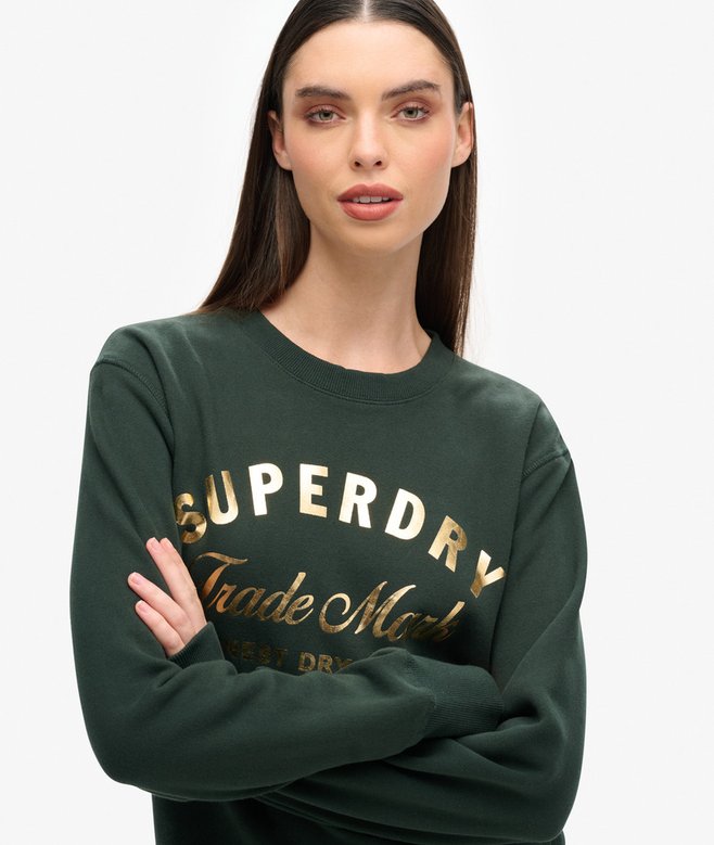 Superdry Luxe Metallic Logo Jersey Dress