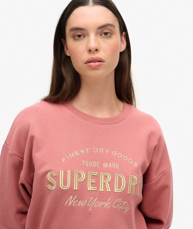 Superdry Luxe Metallic Logo Sweat Dress