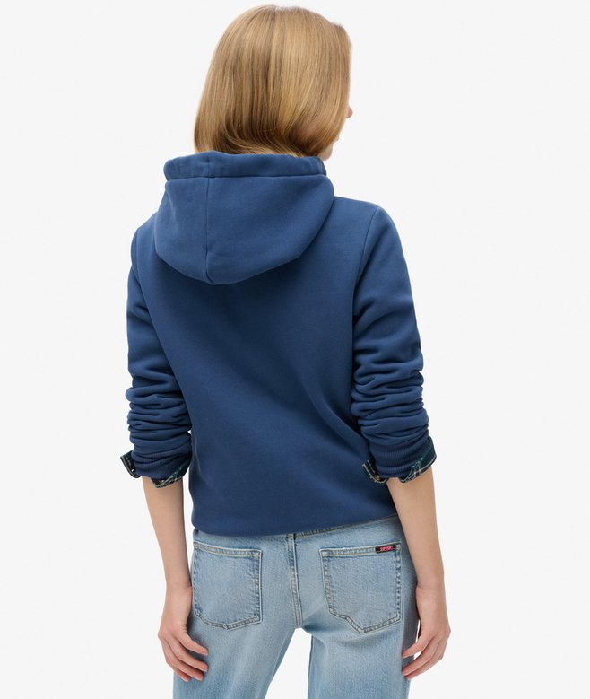 Superdry Luxe Metallic Logo Zip Hoodie