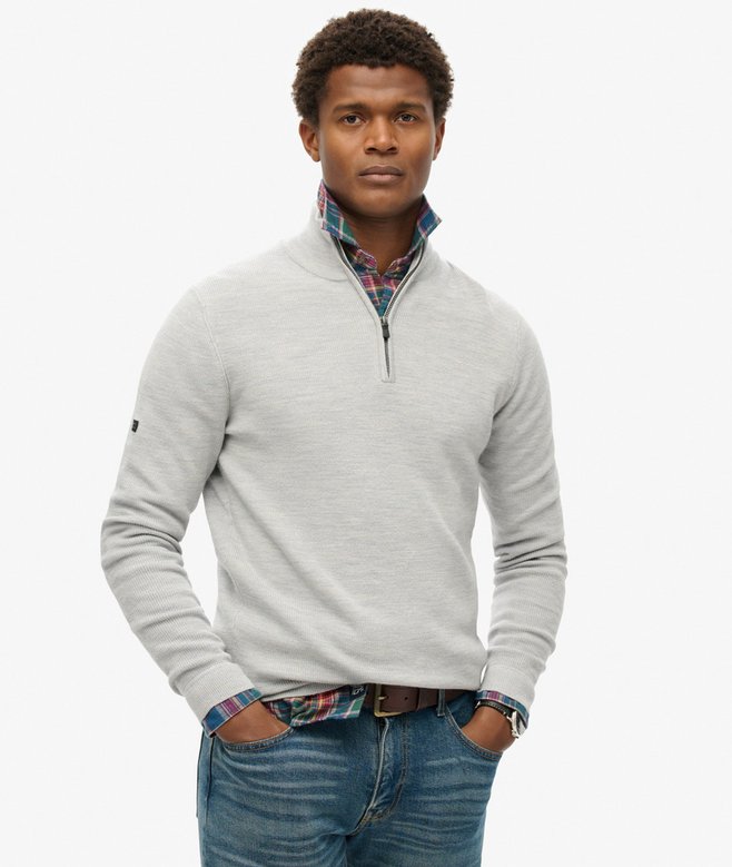 superdry Merino Half Zip Jumper