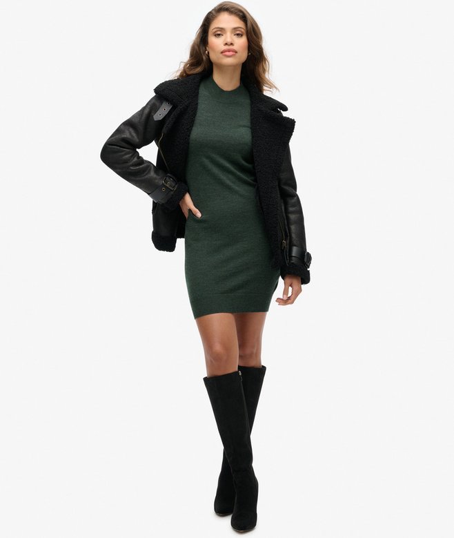Superdry Merino Long Sleeve Knit Dress
