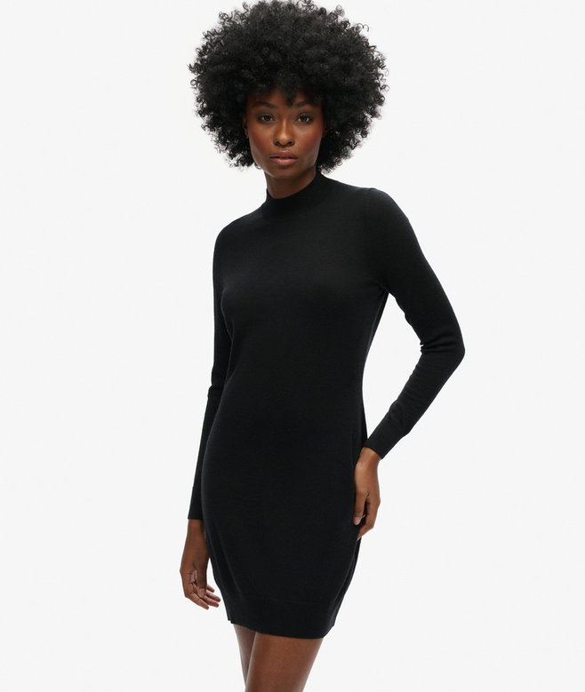 superdry Merino Long Sleeve Knit Dress