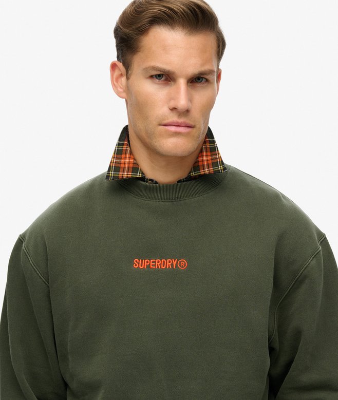 Superdry Micro Logo Graphic Loose Crew Sweatshirt