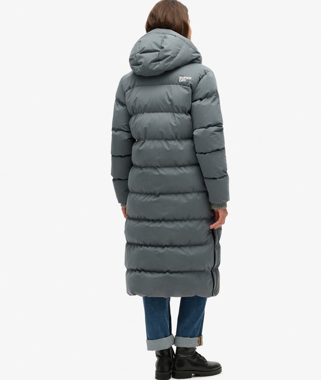 Superdry Microfibre Longline Puffer Coat