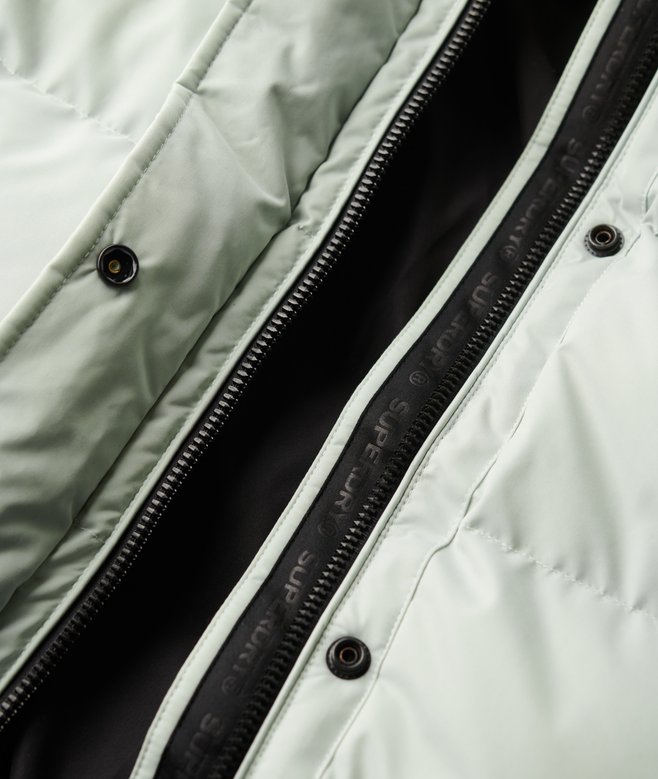 Superdry Microfibre Longline Puffer Coat