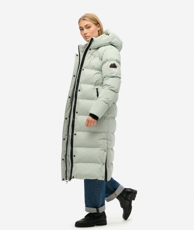 superdry Microfibre Longline Puffer Coat