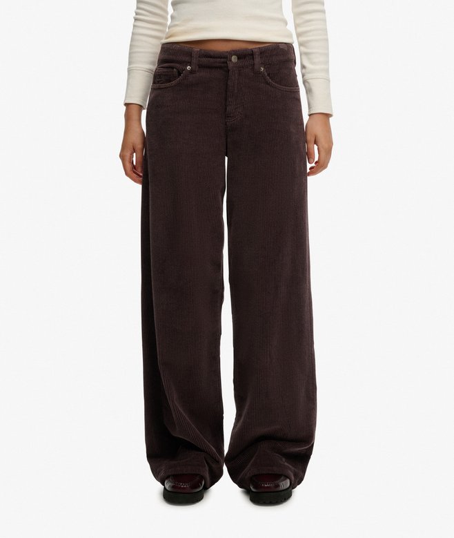 Superdry Mid Rise Baggy Jumbo Cord Pants