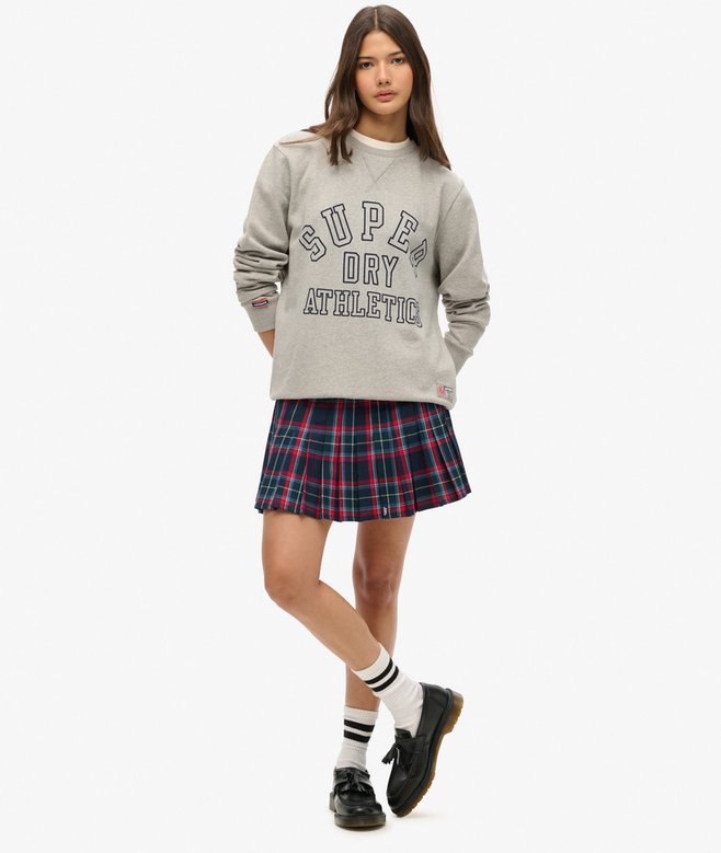 Superdry Mid Rise Check Mini Skirt