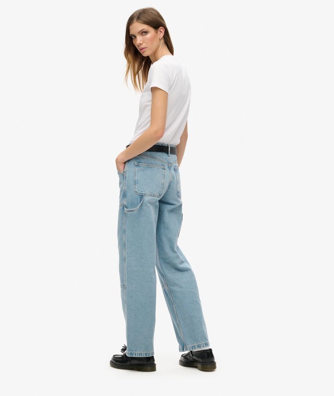 Superdry Mid Rise Denim Carpenter Jeans