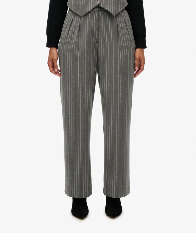 Superdry Mid Rise Pinstripe Trousers