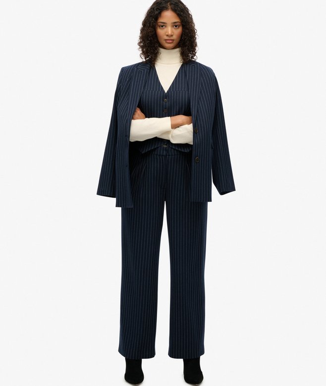 Superdry Mid Rise Pinstripe Trousers