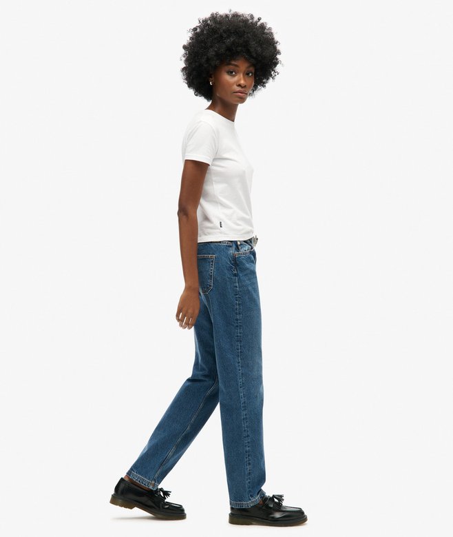 Superdry Mid Rise Straight Leg Jean