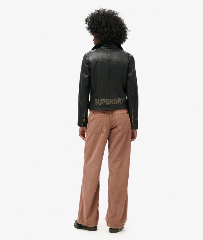 Superdry Mid Rise Wide Leg Cord Trousers