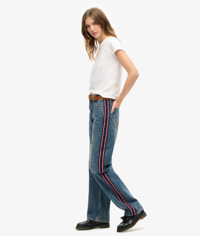 Superdry Mid Rise Wide Leg Jeans