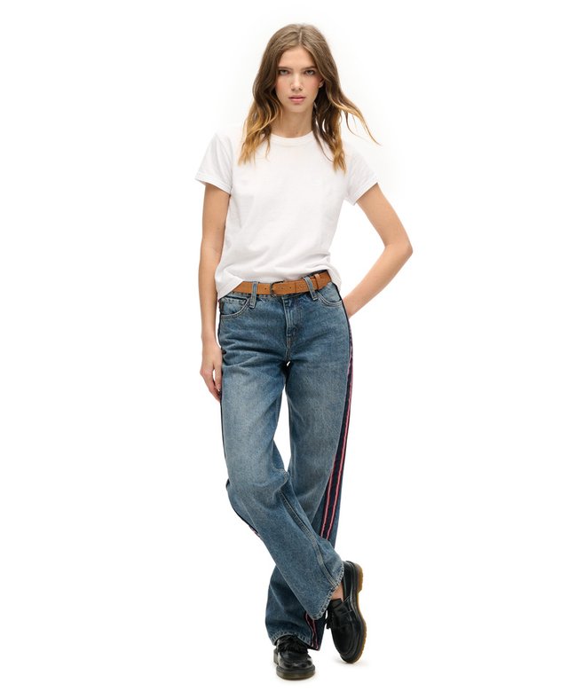 superdry Mid Rise Wide Leg Jeans