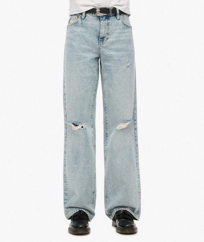 Superdry Mid Rise Wide Leg Jeans