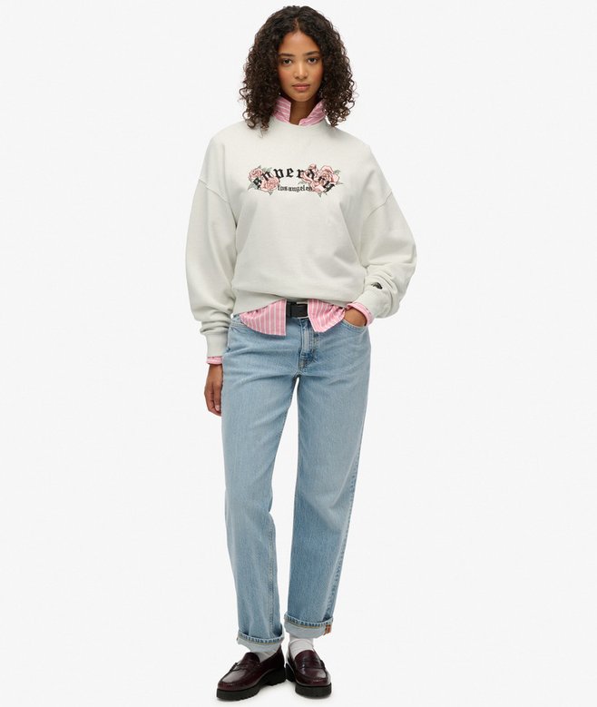 Superdry Night Garden Oversized Crew Sweatshirt
