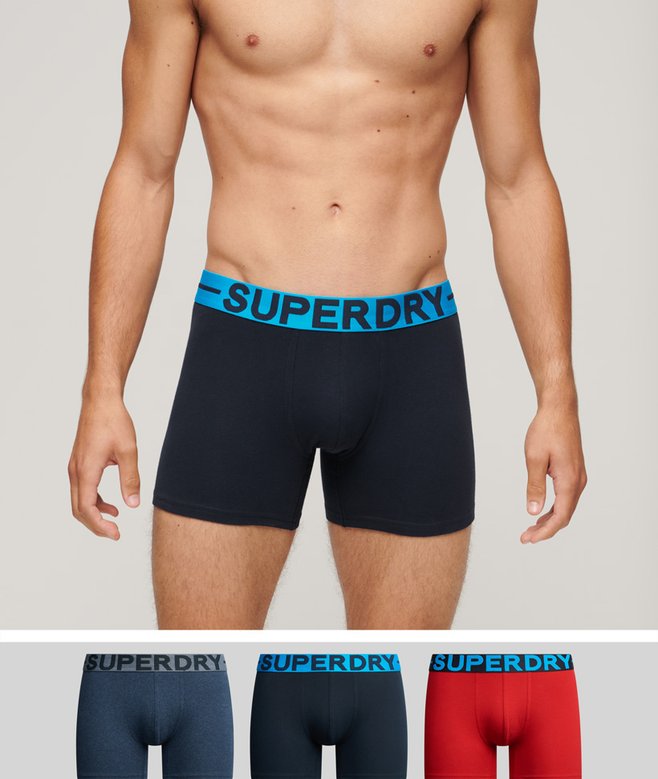 superdry Organic Cotton Boxer Triple Pack
