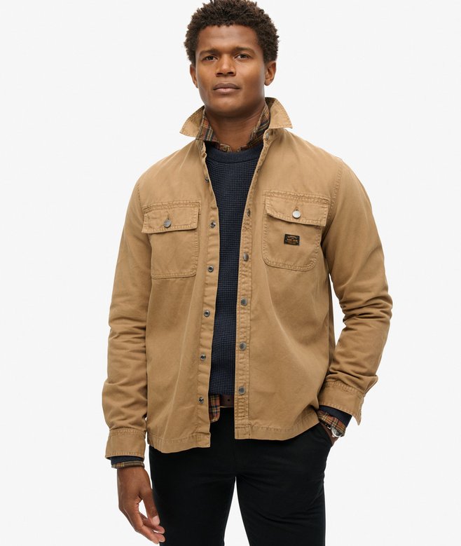 superdry Organic Cotton Canvas Workwear Overshirt