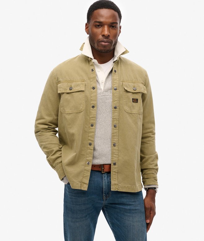 superdry Organic Cotton Canvas Workwear Overshirt