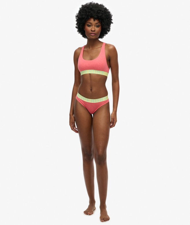Superdry Organic Cotton Large Logo Crop Bralette